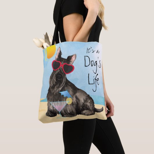 Tote Bag Écossais Terrier d'été (De près)