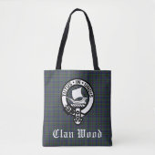 Tote Bag Ecosse Clan Wood Crest & Tartan (Devant)