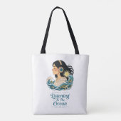 Tote Bag Écouter l'océan (Dos)