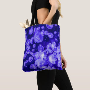 Tote Bag Écran de méduse marine éclatant
