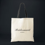 Tote Bag Écran de messagerie de script simple et personnali<br><div class="desc">Script simple et personnalisé Sac fourre-tout de femme de chambre noire et blanche.</div>
