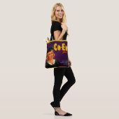 Tote Bag Écran étiquette de caisses d'agrumes de marque Co- (Sur le modèle)