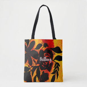 Tote Bag Écran Fleurs Sombres Gothiques