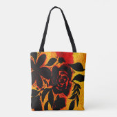 Tote Bag Écran Fleurs Sombres Gothiques (Dos)
