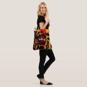 Tote Bag Écran Fleurs Sombres Gothiques (Sur le modèle)