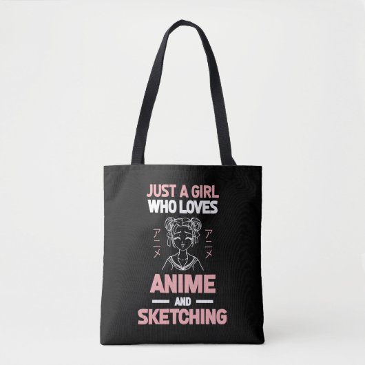 Tote Bag Écran Manga Ado de Cosplay pour filles d'Anime (Devant)