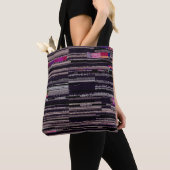 Tote Bag Écran TV rayé avec pixels cassés. Fu Abstrait (De près)