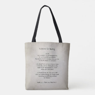 Tote Bag Écriture biblique pour la guérison de la santé mal