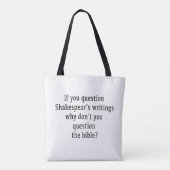 Tote Bag Écriture de Shakespear (Dos)