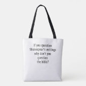 Tote Bag Écriture de Shakespear (Dos)