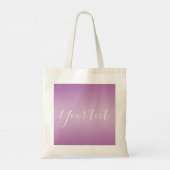 Tote Bag Écriture de texte ombré mauve doux éditable et bla (Dos)