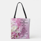 Tote Bag Écriture Enfant de Dieu Floral (Dos)