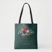 Tote Bag Écriture Florale Mère de la Mariée Mariage (Devant)