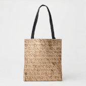 Tote Bag écriture grecque ancienne ciselée sur pierre (Devant)