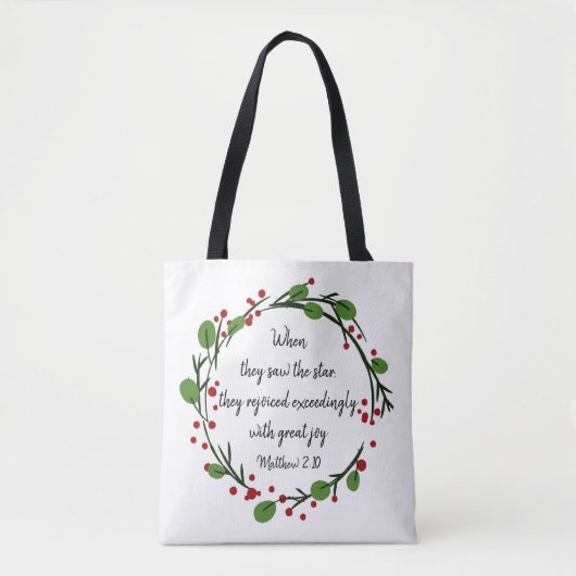 Tote Bag Écriture inspirée de Noël chrétien (Devant)