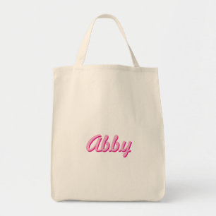 Tote Bag Écriture manuscrite rose tendance personnalisée am