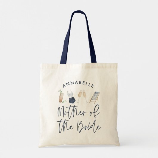 Tote Bag Écriture moderne de la poule bleue (Dos)