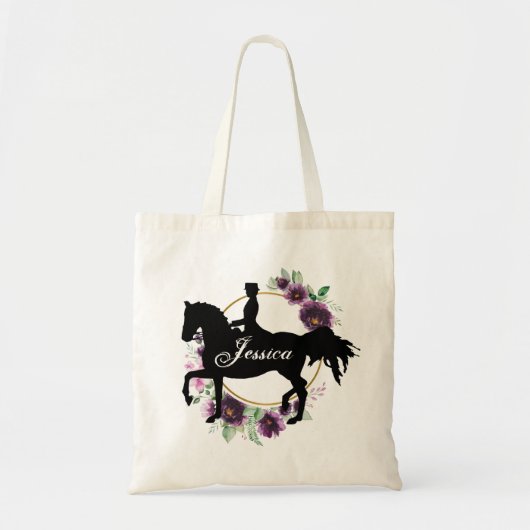 Tote Bag Écriture moderne Horse Nom personnalisé (Devant)