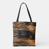 Tote Bag Écriture moderne monogrammée avec paillettes de cu (Dos)