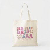 Tote Bag Écriture Rétro Groovy Nom de la Mariée à Mon Ère d (Devant)