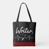 Tote Bag Écrivain Heartbeat (Dos)