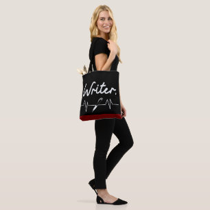 Tote Bag Écrivain Heartbeat