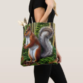 Tote Bag Écureuil Abstrait mignon aux Pinecones (De près)