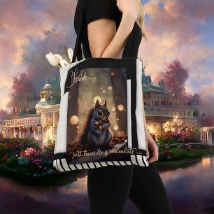 Tote Bag Écureuil chocoholique au chocolat amusant