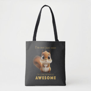 Tote Bag Écureuil concentré Awesome mignon adorable drôle