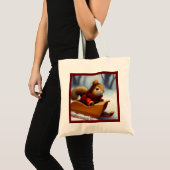 Tote Bag Écureuil Dans Un Drapeau (Devant (produit))