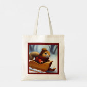 Tote Bag Écureuil Dans Un Drapeau (Dos)