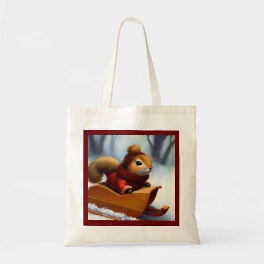 Tote Bag Écureuil Dans Un Drapeau (Devant)