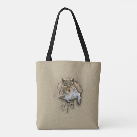 Tote Bag Écureuil de chemise arraché (Dos)