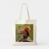 Tote Bag Écureuil de nom personnalisé (Dos)