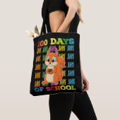 Tote Bag Écureuil Enseignant 100 Jours D'École (De près)