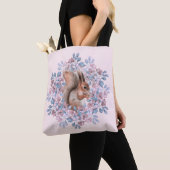 Tote Bag Écureuil et fleurs (De près)
