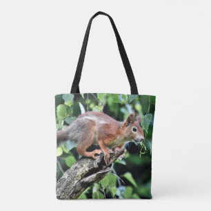 Tote Bag Écureuil rouge dans l'arbre