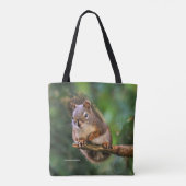 Tote Bag Écureuil rouge souillé dans le Fir (Dos)