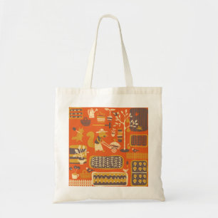 Tote Bag Écureuils de jardin : Scène animal lunaire