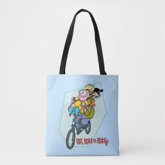 Tote Bag Ed, Edd, n Eddy sur un vélo (Devant)