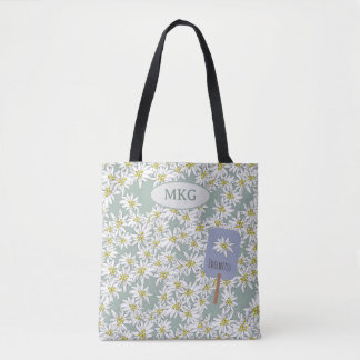 Tote Bag Edelweiss Son de la musique élégante à la main