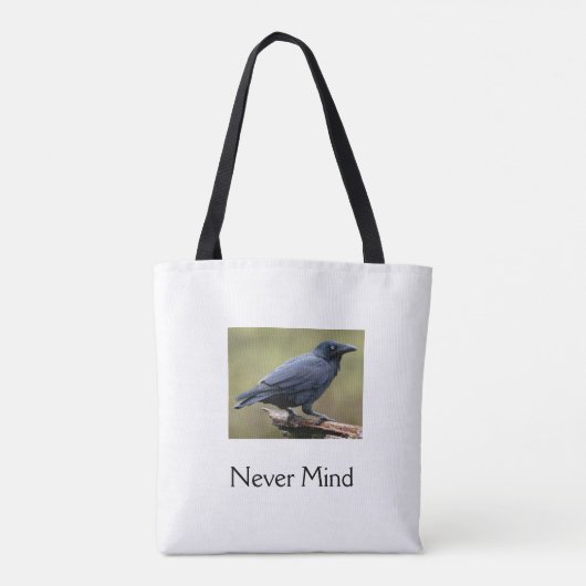 Tote Bag Edgar Allen Poe Raven Never Mind Tote (Dos)