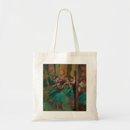 Tote Bag Edgar Degas - Danseurs, rose et vert (Devant)