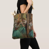 Tote Bag Edgar Degas Danseurs rose et vert (De près)