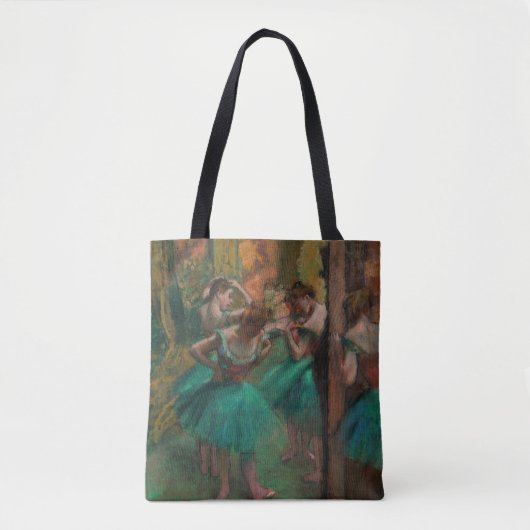 Tote Bag Edgar Degas - Danseurs, rose et vert (Devant)