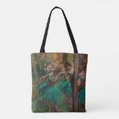 Tote Bag Edgar Degas - Danseurs, rose et vert (Dos)