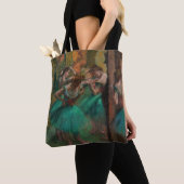 Tote Bag Edgar Degas - Danseurs, rose et vert (De près)