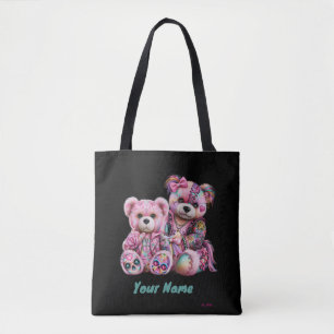 Tote Bag Edgy Too Punk Oursons Roses