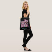 Tote Bag Edgy Too Punk Oursons Roses (Sur le modèle)