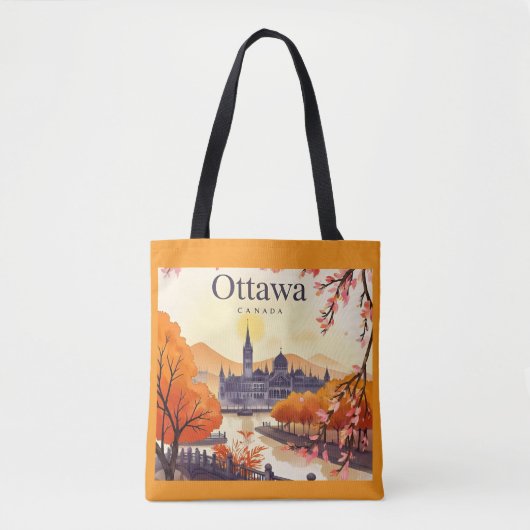 Tote Bag Édifice du Parlement du Canada Ottawa, City Skylin (Devant)